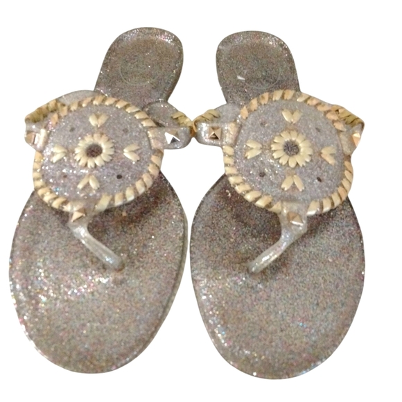 Jack Rogers Silver and Gold Sandals - Picture 3 of 8